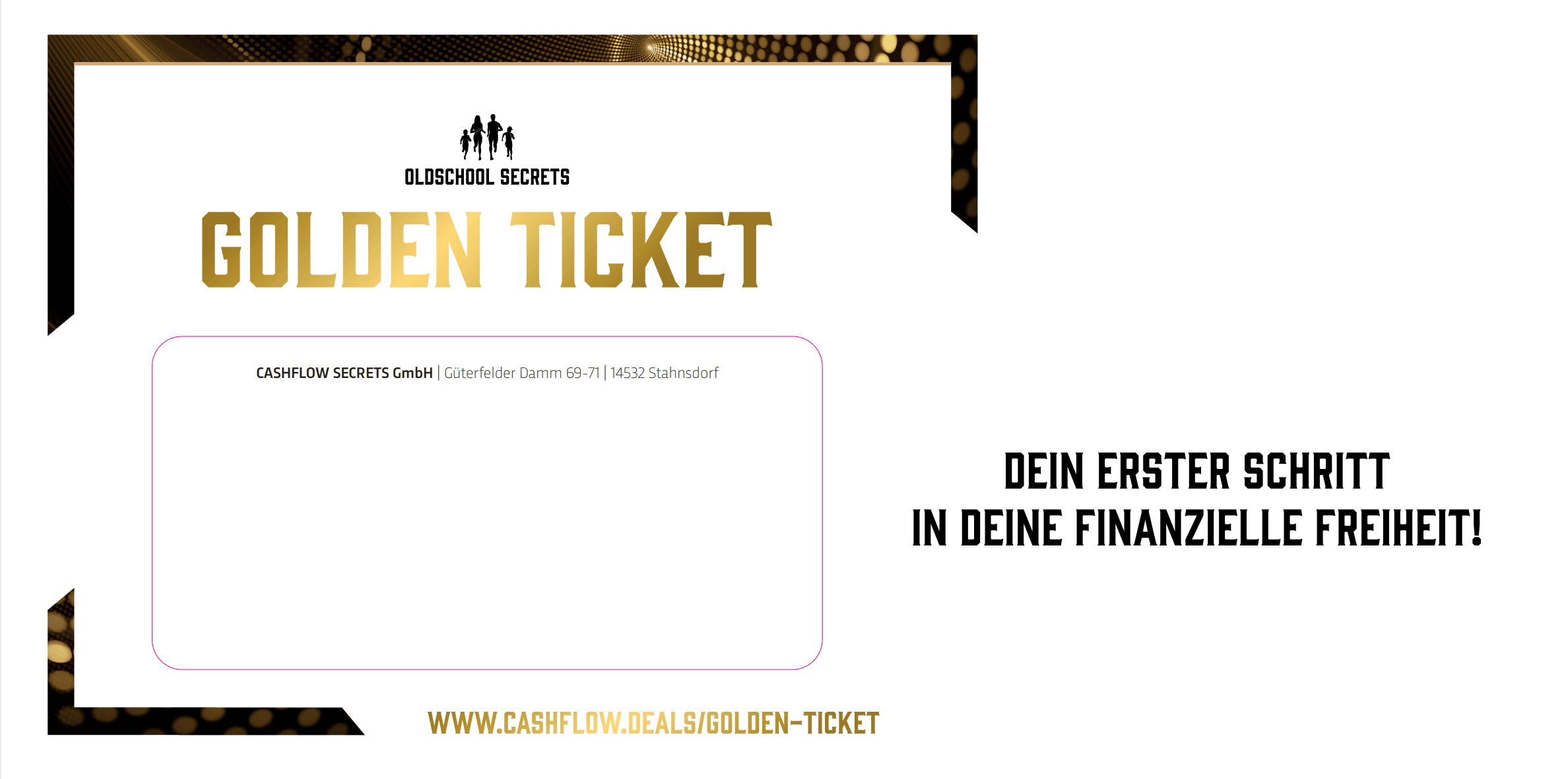 Golden Ticket Umschlag